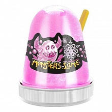 Слайм 130гр цветной лед розовый Monster's Slime Kiki, SL015