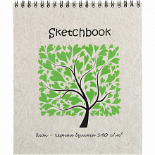 Блокнот для зарисовок 170х200мм 20л Sketcbook Black Полином 2622/673209