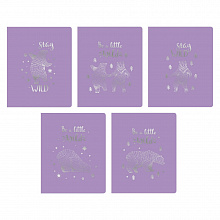 Тетрадь 48л клетка TOTAL LILAC Little wild ассорти Канц-Эксмо ТККФ487296