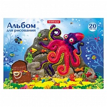 Альбом для рисования А5 20л склейка На дне морском Erich Krause, 53186