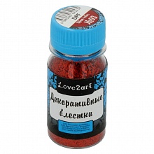 Блестки для декора 15г красный Love2art DPF 03