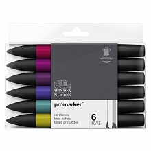 Набор маркеров художественных Winsor&Newton PRO 6цв насыщенные оттенки 0290111