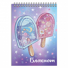 Блокнот А7 40л спираль клетка Сладости Феникс 57783