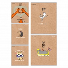 Тетрадь  48л клетка Смешные зверята ассорти Проф-Пресс, 48-3537