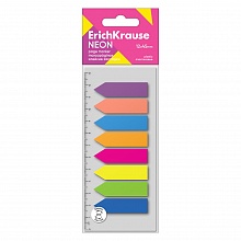 Закладки клейкие 45x12мм 8 цветов по 25л пластиковые Erich Krause Neon Arrows, 61559