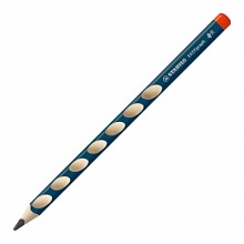 Карандаш чернографитный для правшей HB без ластика трехгранный STABILO Easy Graph 322/-HВ