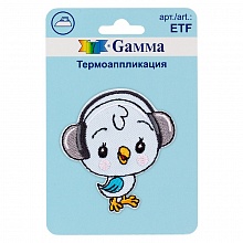 Термоаппликация №04 Птичка 5,4х5,8см Gamma ETF 02-417