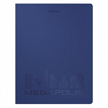 Папка на 2 кольца А4 пластик 24мм синяя Megapolis Erich Krause, 49979