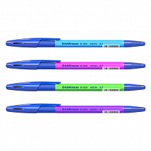 Ручка шариковая 0,7мм синий стержень масляная основа R-301 Neon Stick&Grip Erich Krause, 42751