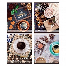 Тетрадь  96л клетка Кофе на столе Проф-Пресс TМ Remix, 96-3523