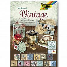 Бумага для скрапбукинга  24х34см 26л 13л 270г/м2 13л 80г/м2 Винтаж FOLIA (цена за лист), 47549			
