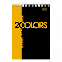 Блокнот А6 80л спираль нелинованный 2Color Hatber, 80Б6Вгр