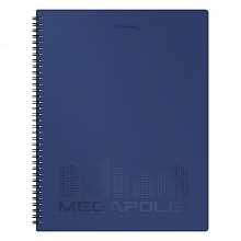Папка с 20 вкладышами А4 спираль синяя Megapolis Erich Krause, 49955