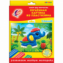 Картина из пластилина Слоник Луч 24С1488-08