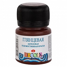 Краска акриловая глянцевая 20мл коричневая светлая Decola 2926426