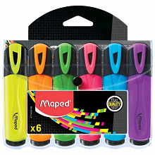 Набор текстовыделителей 6цв Fluo Peps Classic MAPED, 742557