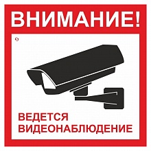 Наклейка Ведется видеонаблюдение 20х20см