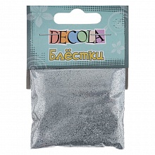 Блестки для декора 20г cеребро 0.3мм Decola W041-202-0,3
