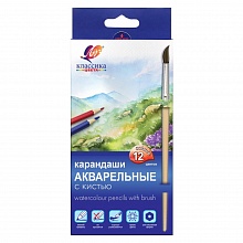 Карандаши акварельные 12 цв с кистью Классика цвета Луч, 32С2090-08