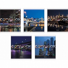 Тетрадь 48л клетка Moscow Night Полиграфика, 048019-35450