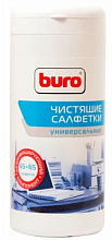 Салфетки чистящие универсальные туба 65 сухих + 65 влажных BURO, BU-Tmix