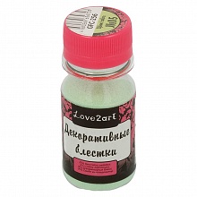 Блестки для декора 20г светло-зеленый перламутровый Love2art GFC-256 05