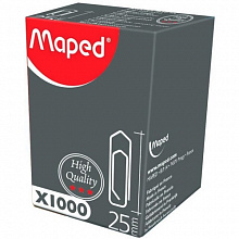 Скрепки 25мм 1000шт никелированные MAPED 032021