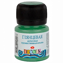 Краска акриловая глянцевая 20мл изумрудная Decola 2926720