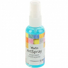 Краска акриловая 50мл бирюза, в аэрозоле WizzArt Spray ST10.50/1801928