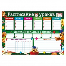 Расписание уроков А3 пиши-стирай Совы Мир поздравлений, 071.313