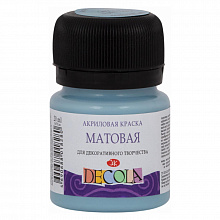 Краска акриловая матовая 20мл серо-голубая Decola 14326536