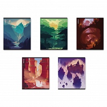 Тетрадь 96л клетка ассорти Silhouette Landscapes Erich Krause, 60581