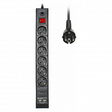 Сетевой фильтр 6 розеток 3м 2 USB черный BURO, BU-SP3_USB_2A-B