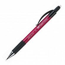 Карандаш механический 0,7мм Faber-Castell Grip Matic 1377 красный с ластиком, 137721