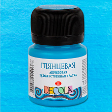Краска акриловая глянцевая 20мл небесно-голубая Decola 2926512