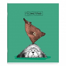 Тетрадь предметная Геометрия 48л клетка Пес ученый ФЕНИКС, 63405