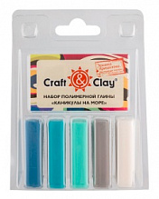 Глина 20гр 5цв., Craft&Clay Каникулы на море, полимерная, CCL05