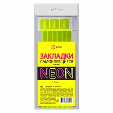 Закладка-ляссе 12х376мм самоклеящаяся желтые 6 штук Neon ДПС, 2921-912