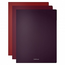 Папка на 4 кольца А4 пластик 24мм ассорти Matt Blackberry Marsala Erich Krause, 54823