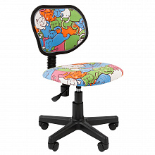 Кресло детское Chairman Kids 106 Black тканевое покрытие с рисунком Котики