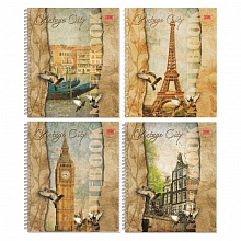 Тетрадь спираль  96л клетка Vintaje City Полином, 22с20-96