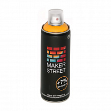 Краска эмаль для граффити 400мл желтый матовый, в аэрозоле MAKERSTREET MS400 101