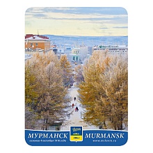 Магнит Мурманск 63х85мм ж.д. вокзал зима МГН2-26