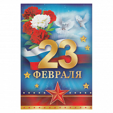 Открытка А5 средний 23 Февраля 64.710.00 ИП