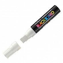 Маркер меловой 15мм белый прямоугольный на водной основе Black Board Jumbo MunHwa, JBM15-05