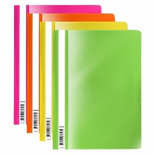 Скоросшиватель пластиковый А4 ассорти Fizzy Neon Erich Krause, 50030