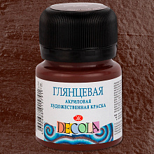 Краска акриловая глянцевая 20мл коричневая Decola 2926419