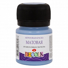 Краска акриловая матовая 20мл пыльная синяя Decola 14326535