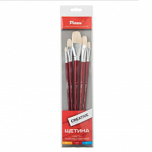 Набор кистей 5 шт Pinax Creative Line щетина плоскоовальные, 129995