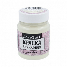 Краска акриловая 60мл 01 Масло, матовая Love2art ACP-60